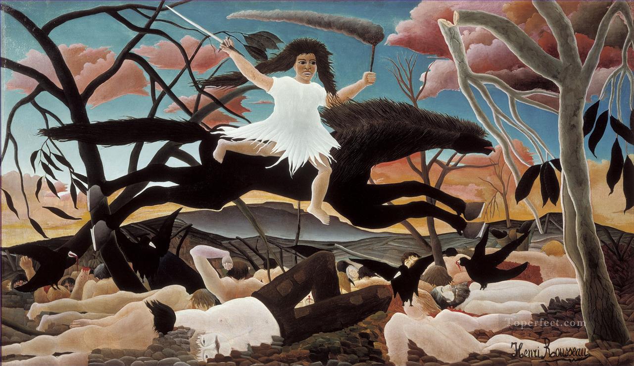 henri rousseau la guerre 1893 Henri Rousseau Post Impressionism Naive Primitivism Oil Paintings